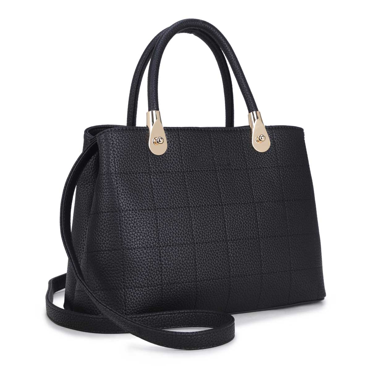 Front Square Embroidery Satchel Bag