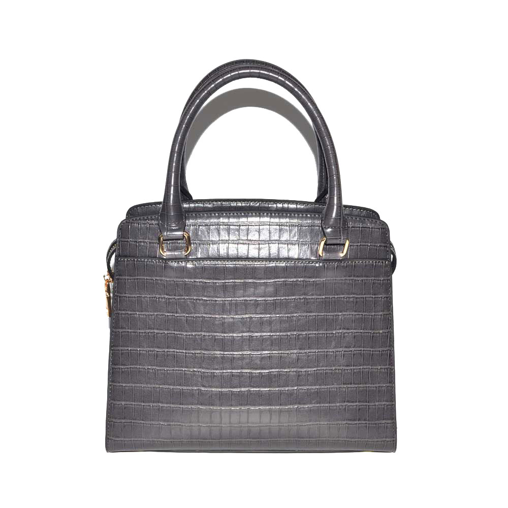 PU Leather Grey Satchel Bag