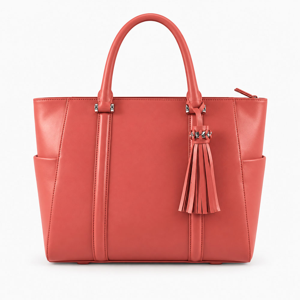 Orange Tote Handbag 