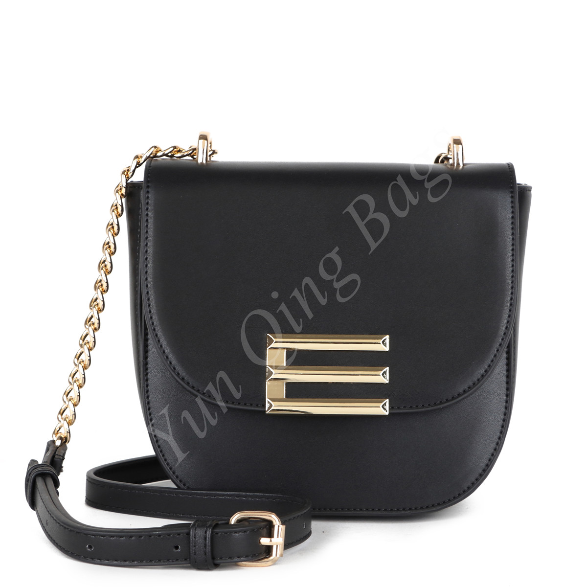 Contrast Color Crossbody Bag Lziard Print