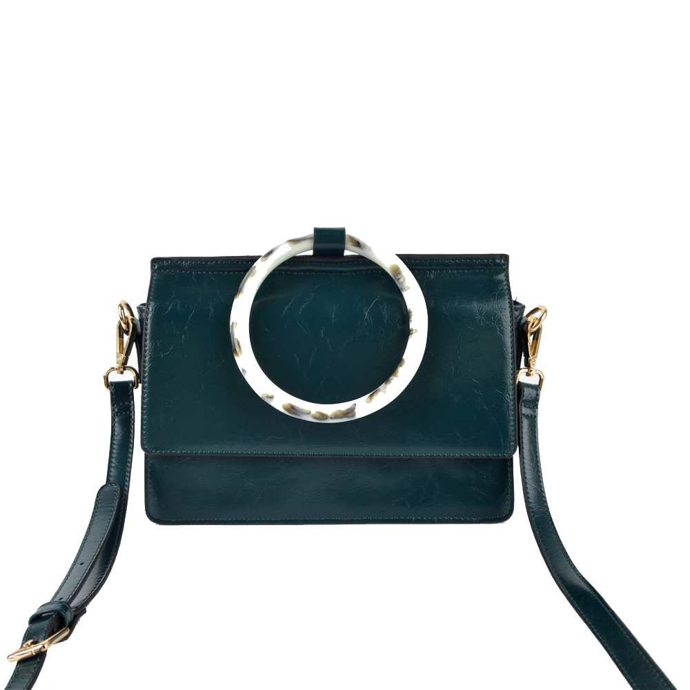 Resin Circle Handle Crossbody Custom Bag