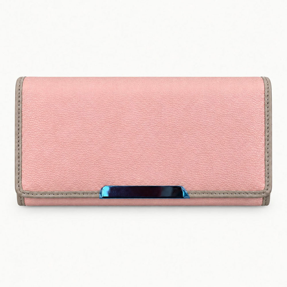 Pink Folded Large Card Holder Wallet