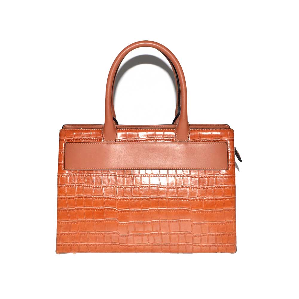 Croco PU Leather Satchel Bag