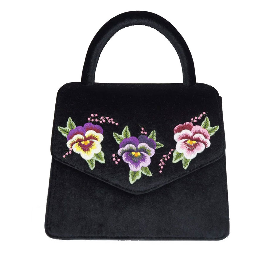 Handbag in Pink Velvet