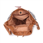 Printed Canvas Drawstring Bucket Bag