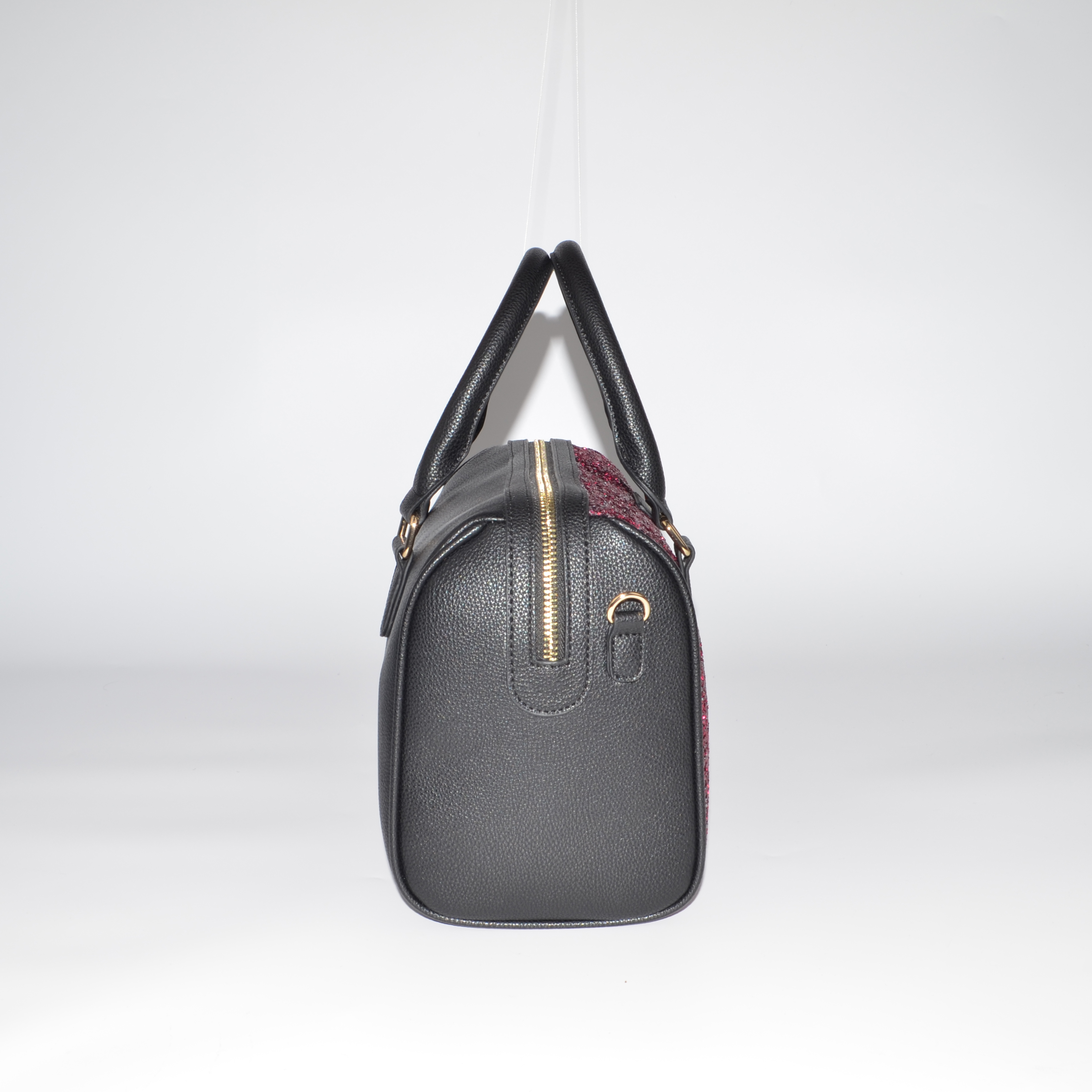 Fashionable Girl Boston Bag with Front Hanger