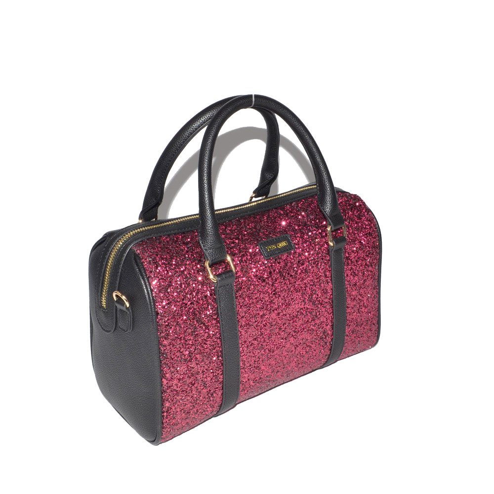 Fashionable Girl Boston Bag with Front Hanger