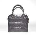 PU Leather Grey Satchel Bag