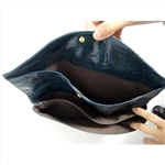 Folded Leather Clutch Bag Evening Clutch