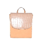 Fashion Color Contrast Croco Backpack Bag