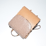 Fashion Color Contrast Croco Backpack Bag