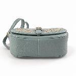 Studded flap Genuine Leather Crossbody Bag