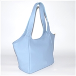 Light Blue Soft Sheepskin Hobo Bag