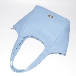 Light Blue Soft Sheepskin Hobo Bag
