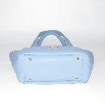 Light Blue Soft Sheepskin Hobo Bag