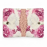 Card Holder With Pink Flower Printing