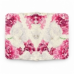 Card Holder With Pink Flower Printing