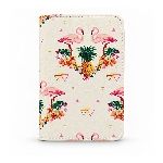 Card Holder With Pink Flower Printing