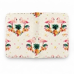 Card Holder With Pink Flower Printing