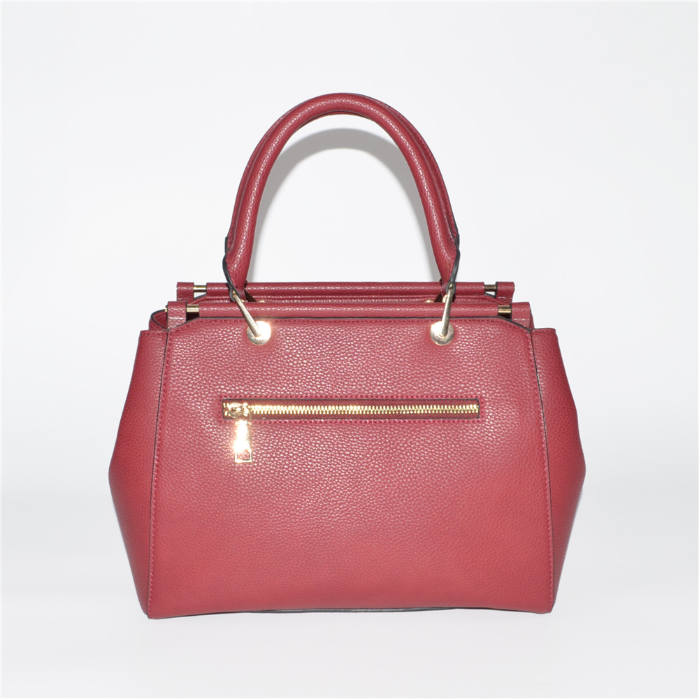 Red Solid Fashion Tote Bag Women Handbag