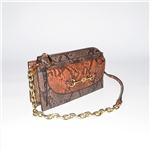 Snake PU Functional Crossbody Bag with Flat