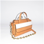 Mini handle crossbody half and half bag