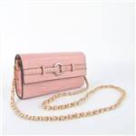 Pink Simple Design Crossbody Bag
