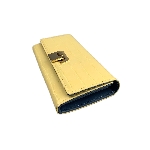 Patent stone print wallet with locker