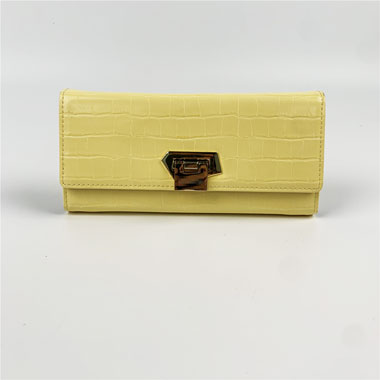 Patent stone print wallet with locker