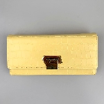 Patent stone print wallet with locker