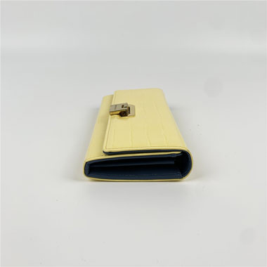 Patent stone print wallet with locker