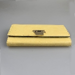 Patent stone print wallet with locker