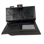 Black Wallet with Short Strip and Zipper Around
