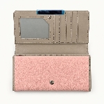 Pink Folded Large Card Holder Wallet