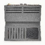 Genuine leather flat wallet