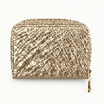 Gold Card Holder with Zipper Around