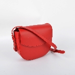 Red Crossbody Bag with Flat