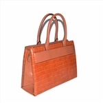 Croco PU Leather Satchel Bag