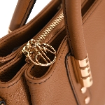Small Genuine Leather Satchel Handbag