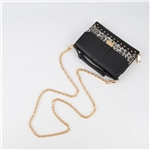 Mini Chain Wallet Bag with Leopard Print
