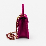 Handbag in Pink Velvet