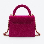 Handbag in Pink Velvet