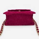 Handbag in Pink Velvet