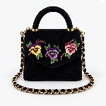 Handbag in Pink Velvet
