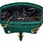 Quilted Embroider Buckle Shoulder Bag