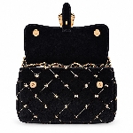 Quilted Embroider Buckle Shoulder Bag