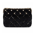 Quilted Embroider Buckle Shoulder Bag