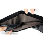 Genuine Leather Ostrich Print Envelop Wallet