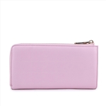 Top L Rounded Zipper Wallet Large Pink Wallet