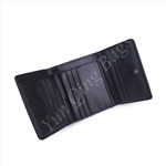 Triple Folded Small Flap Wallet Black Wallet